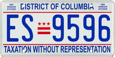 DC license plate ES9596