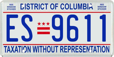 DC license plate ES9611