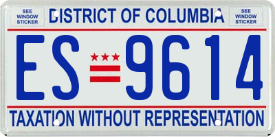 DC license plate ES9614