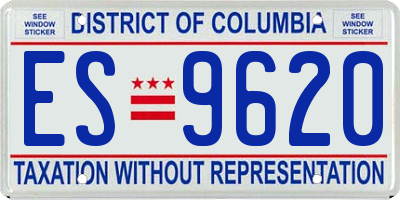 DC license plate ES9620
