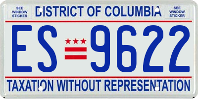 DC license plate ES9622