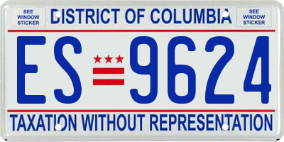 DC license plate ES9624