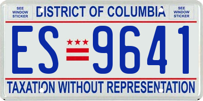 DC license plate ES9641