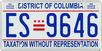 DC license plate ES9646