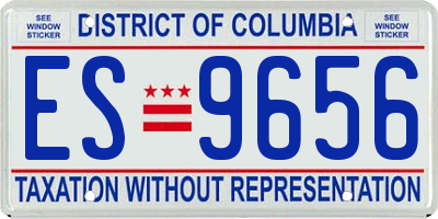 DC license plate ES9656