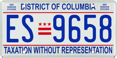 DC license plate ES9658
