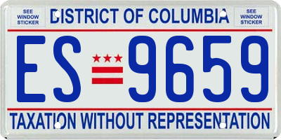 DC license plate ES9659