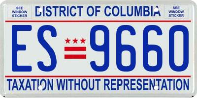 DC license plate ES9660