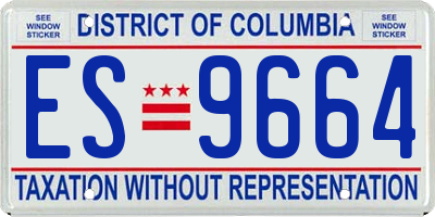 DC license plate ES9664