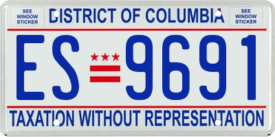 DC license plate ES9691