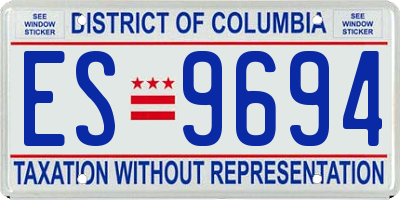 DC license plate ES9694