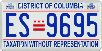 DC license plate ES9695