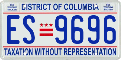 DC license plate ES9696