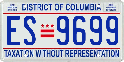 DC license plate ES9699