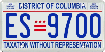 DC license plate ES9700