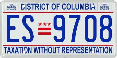 DC license plate ES9708
