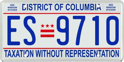 DC license plate ES9710