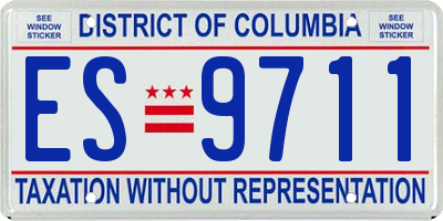 DC license plate ES9711