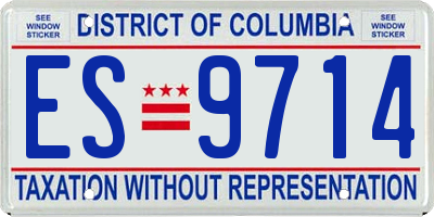 DC license plate ES9714