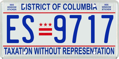 DC license plate ES9717