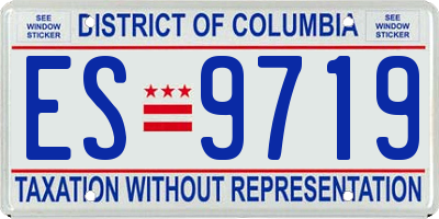 DC license plate ES9719