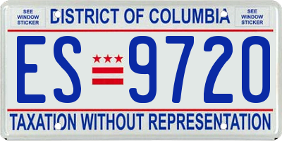 DC license plate ES9720