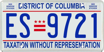 DC license plate ES9721