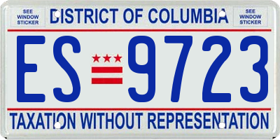 DC license plate ES9723