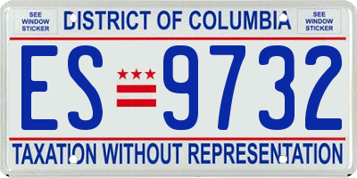 DC license plate ES9732
