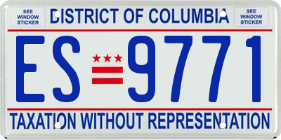 DC license plate ES9771