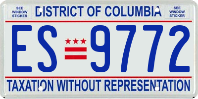 DC license plate ES9772