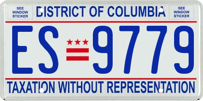 DC license plate ES9779