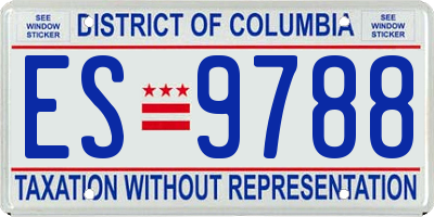 DC license plate ES9788