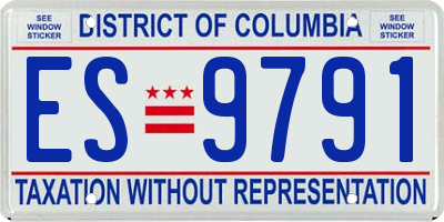 DC license plate ES9791