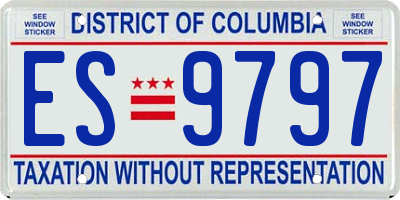 DC license plate ES9797