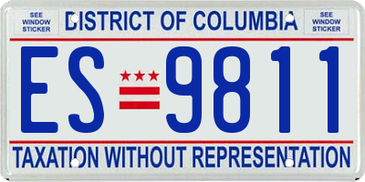 DC license plate ES9811