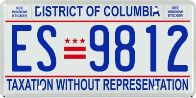 DC license plate ES9812