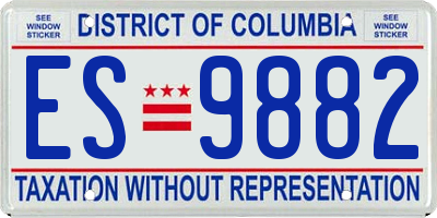 DC license plate ES9882