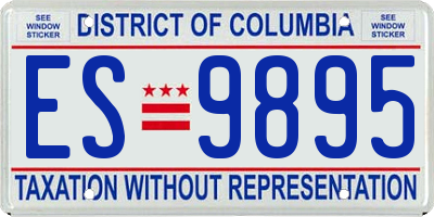 DC license plate ES9895