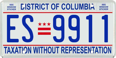 DC license plate ES9911