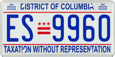 DC license plate ES9960