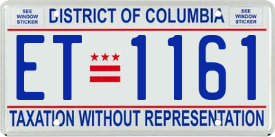 DC license plate ET1161