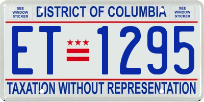 DC license plate ET1295