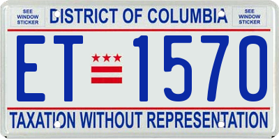 DC license plate ET1570