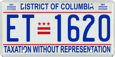 DC license plate ET1620