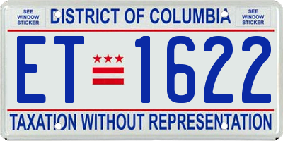 DC license plate ET1622