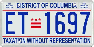 DC license plate ET1697