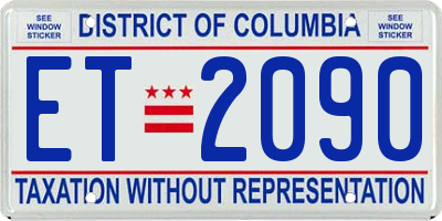 DC license plate ET2090