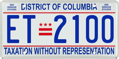 DC license plate ET2100