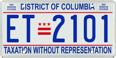 DC license plate ET2101